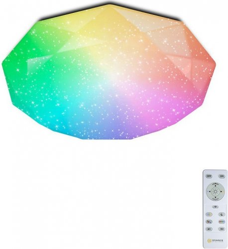 Светильник светодиодный (Люстра) накладной ALMAZ 60W RGB R-500-SHINY/WHITE ПДУ картинка 